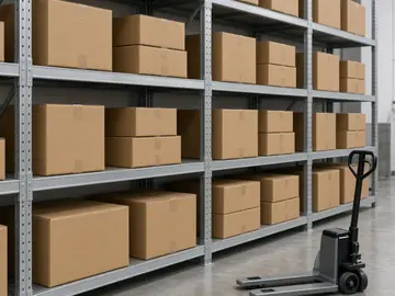 Sample photo: warehouse shelves with cartons