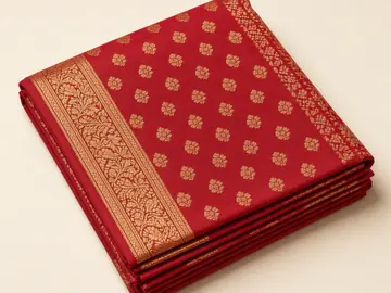 নমুনা ছবি: ভাঁজ করা লাল শাড়ি