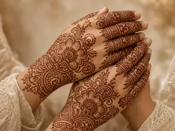নমুনা ছবি: মেহেদি রাঙা হাত