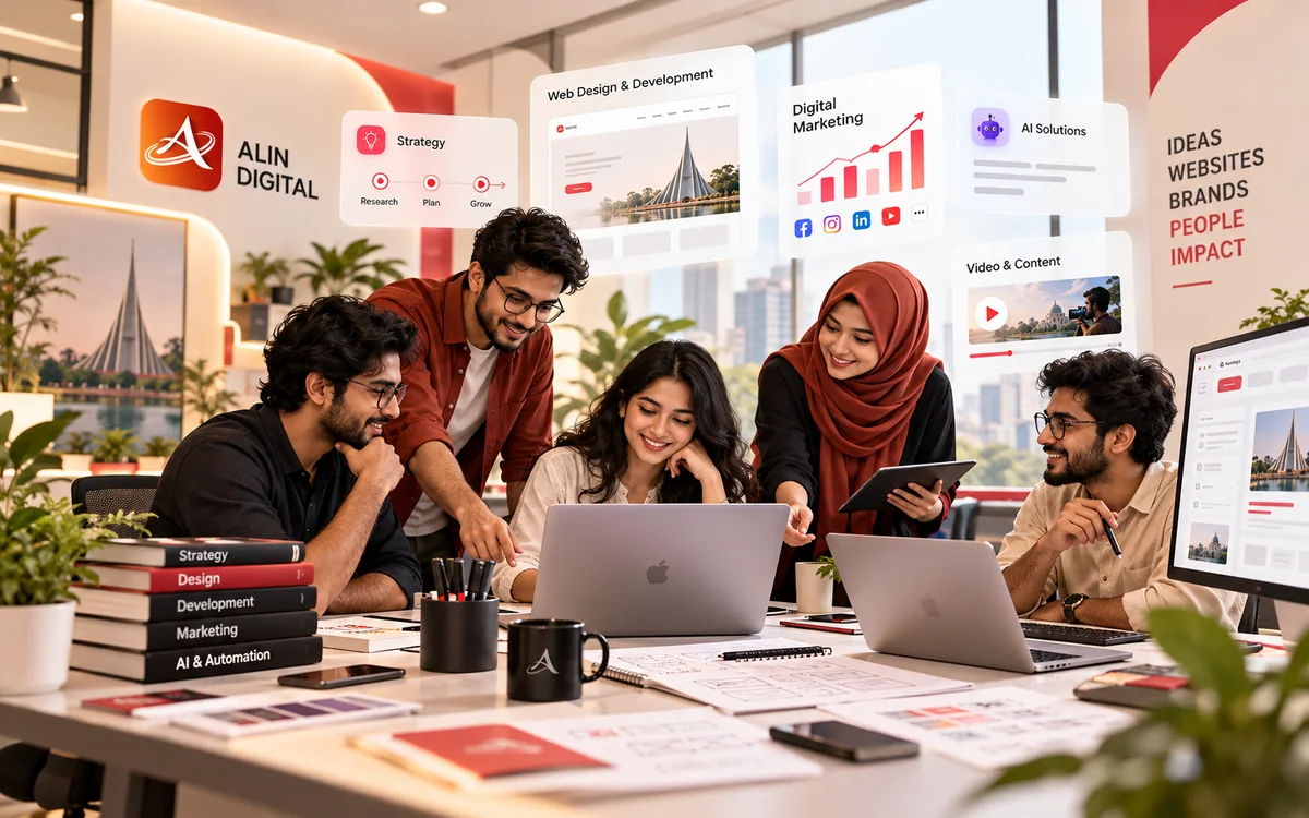 Alin Digital team in Dhaka: web & UX, design & video, marketing & SEO